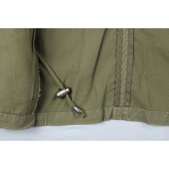 Ashley by 26 International Utility Jacket Drawstring Zipper Snap Green Large - Picture 11 of 16